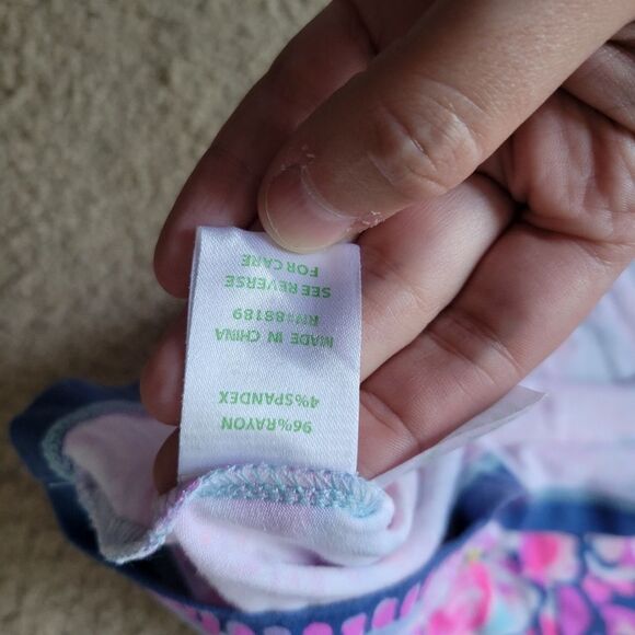 Lilly Pulitzer Serene Blue Big Escapade Emma Dress Size Large Jersey Knit - Picture 7 of 7